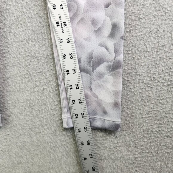 Athleta Leggings Girls L Gray Rose High Rise Printed Chit Chat Tight Ankle - Picture 8 of 12